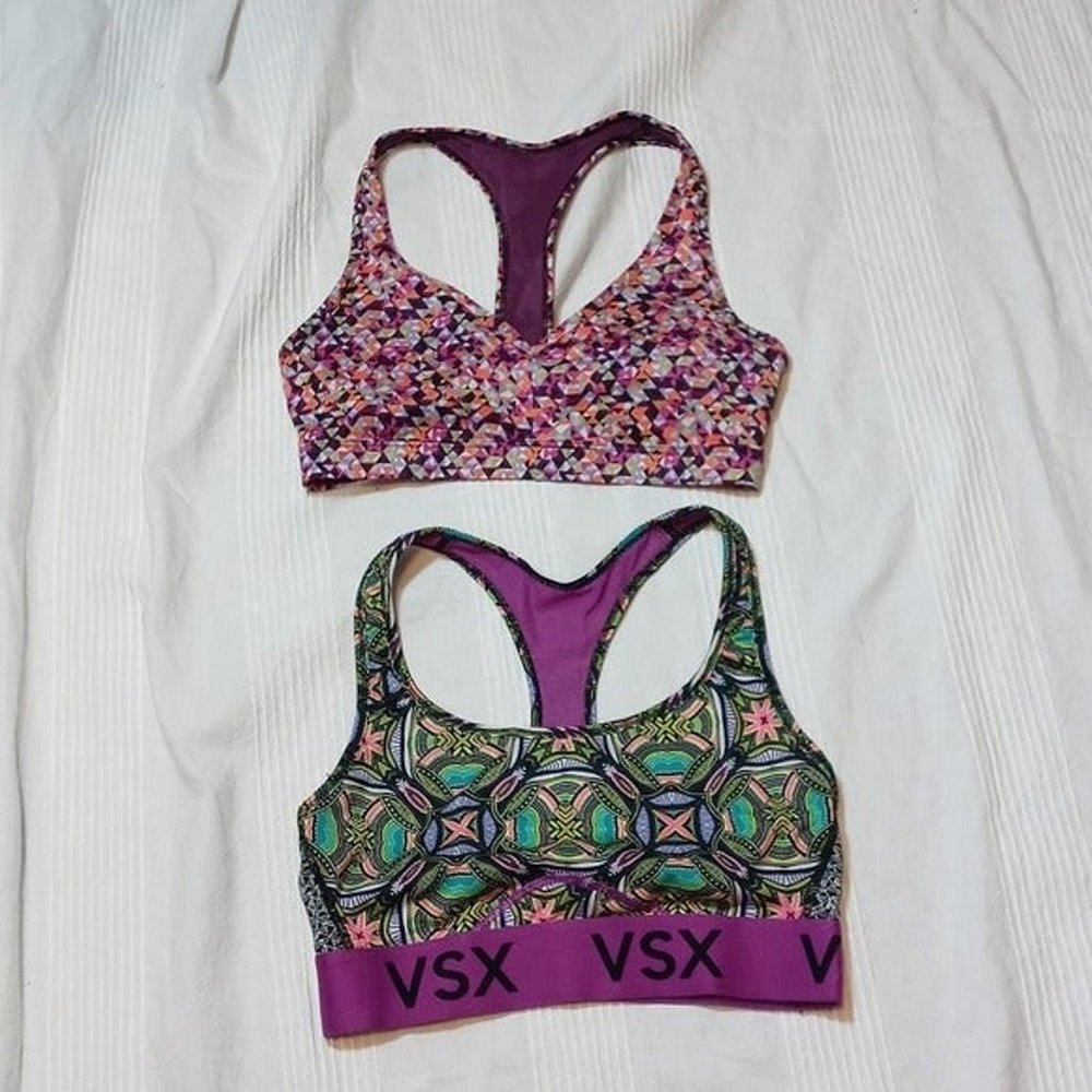 VICTORIA'S SECRET VSX VICTORIA'S SPORT SPORTS BRA LOT OF 2 WOMENS SMALL